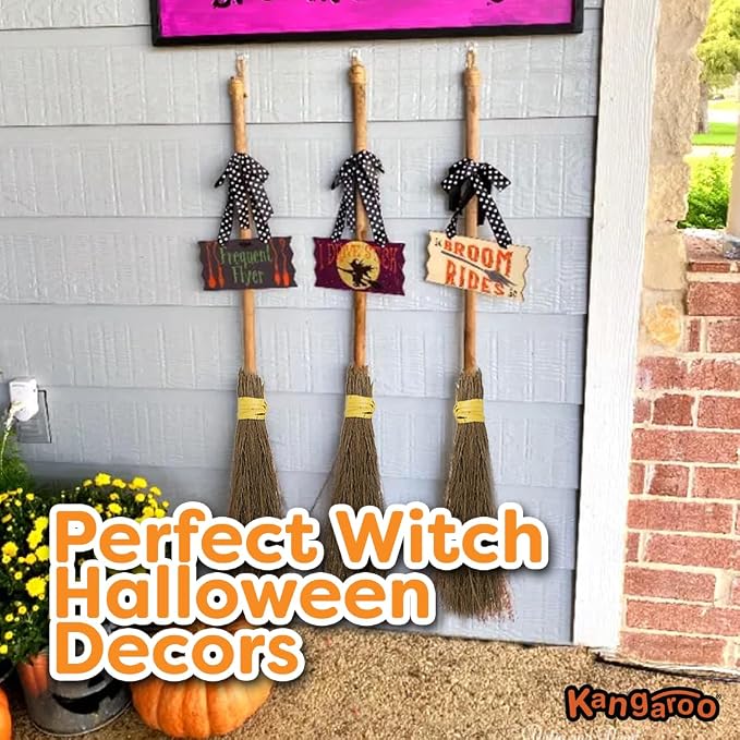 Kangaroo 36" Bamboo Witch Broom Prop - Image 6