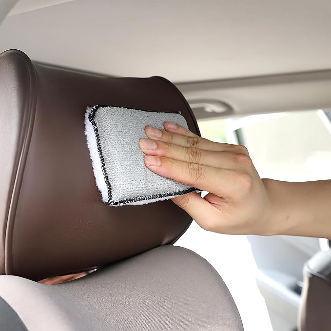 3 Pcs Car Interior Scrubbing Sponges, 5”x3” Auto Detailing Scrub Pads, - Image 5