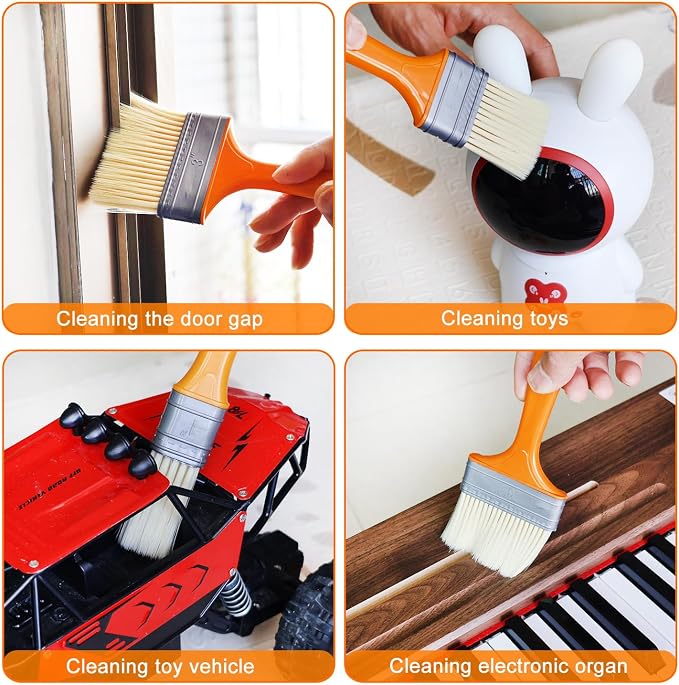 3 Pack Microfiber Duster Brush, Soft Bristles Detailing Brush Dusting Tools - Image 6