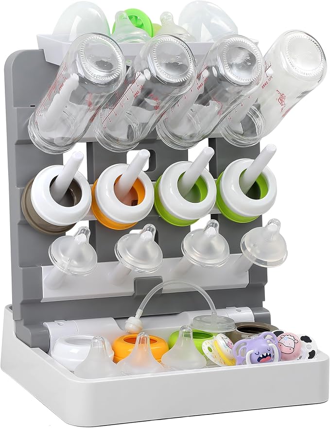 Baby Bottle Drying Rack, Vertical Standing Bottle Dryer Rack Holder-Space by Venuekkuri