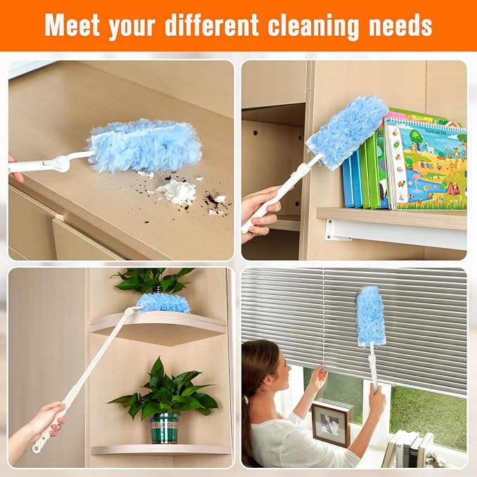 Heavy Duty Duster Refills for Swiffer Dusters, 360° Multi-Surface Microfiber - Image 3