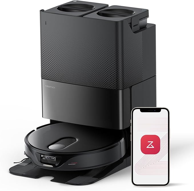 roborock Qrevo Slim Robot Vacuum and Mop Combo, 8.2cm Ultra-Slim, 3D Sensing by Roborock
