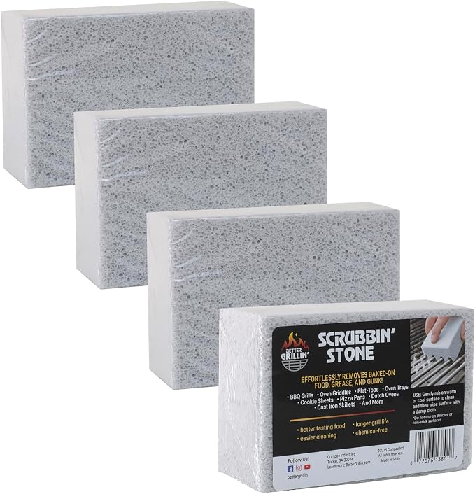 Better Grillin Scrubbin Stone Grill Cleaner-Scouring Brick/Barbecue Grill by BETTERGRILLIN