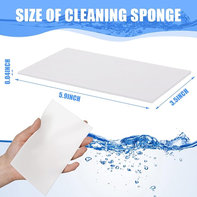 Sawysine 100 Pack Eraser Sheets Sponge Disposable Thin Cleaning Melamine Sheets - Image 2