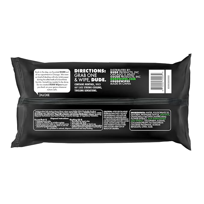 DUDE Wipes MentHOLE XXtreme Flushable Wipes - Image 9