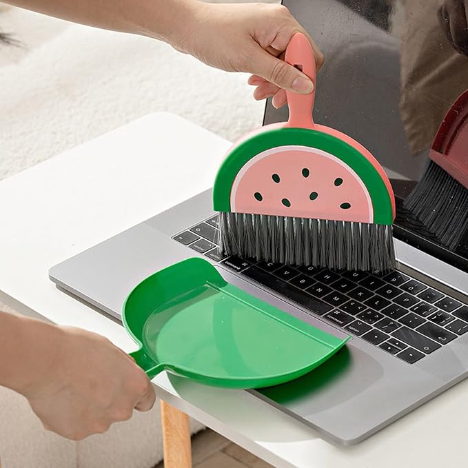 Mini Dustpan and Brush Set, Household Fruit Shape Handheld Dust Pan - Image 4