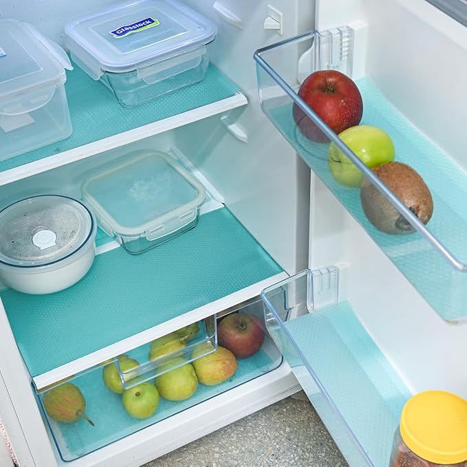 BOPART 12Pcs Refrigerator Liners Washable Fridge Shelf Liners Mats by BOPART-ENJOYYOURLIFEALWAYSBYYOURSIDE