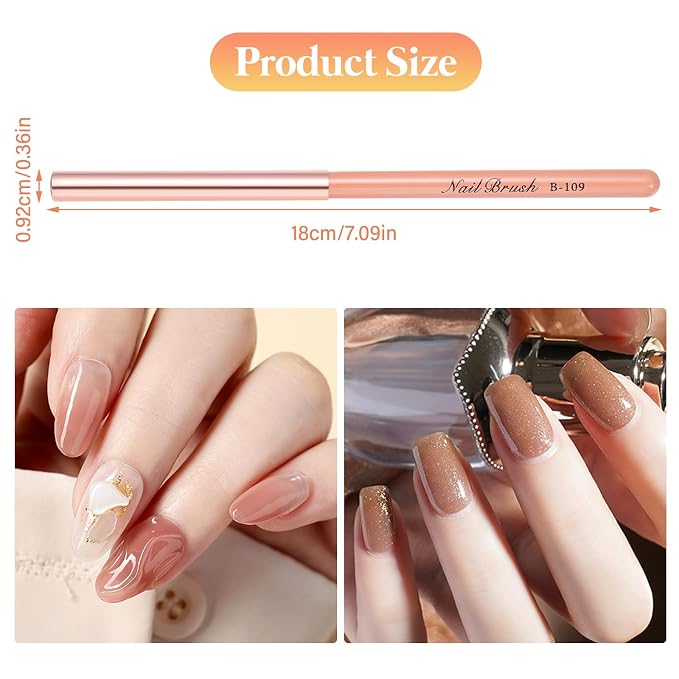 Pink Nail Art Clean Up Brushes for Cleaning Polish Mistakes on the Cuticles - Image 8