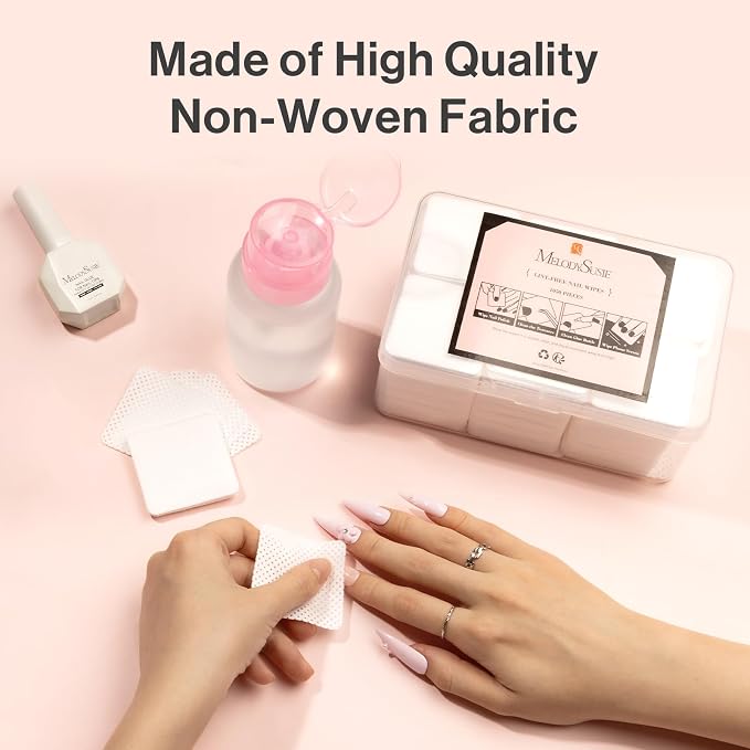 MelodySusie 1050PCS Lint Free Nail Wipes Kit - Image 6