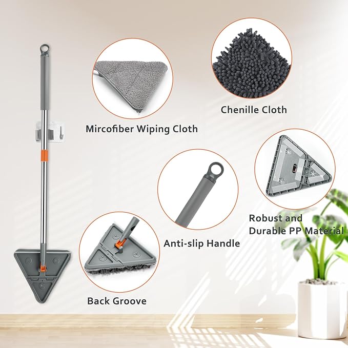 Base Board Cleaner Tool, Wall Cleaning Mop - Image 4