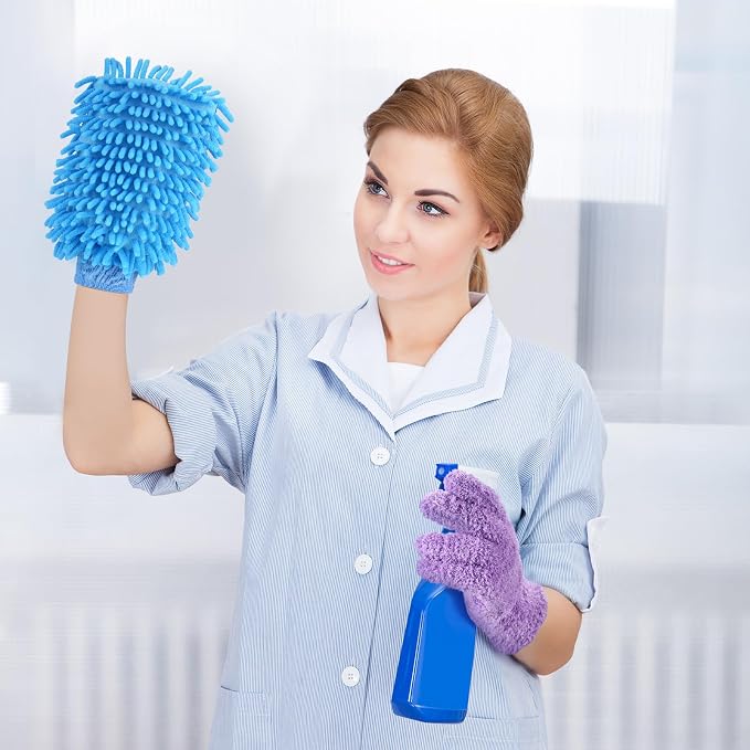 6 Pcs Microfiber Dusting Mitt Gloves - Image 5