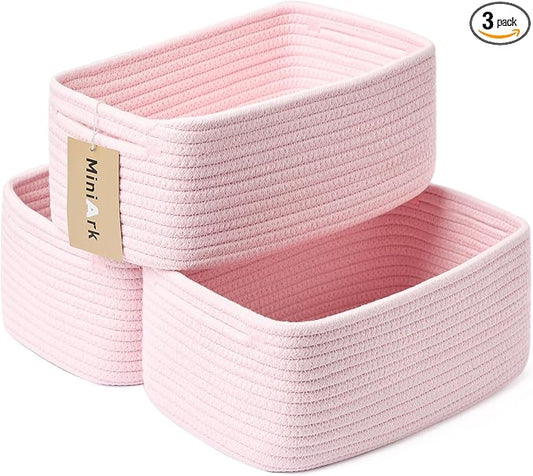 MiniArk Small Storage Baskets for Organizing | Closet Organizer Bins | Shelf by MiniArkStorageBasketsHome
