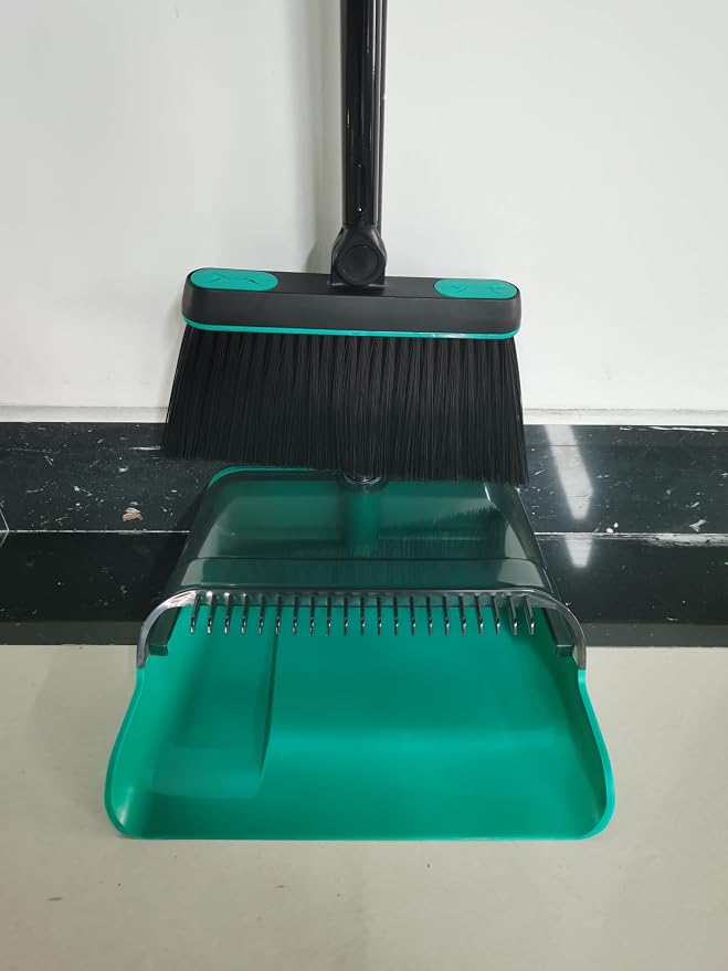 JEHONN Broom and Dust Pan, Upgraded Large Foldable Dustpan - Image 11