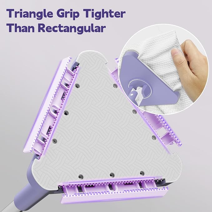 ClicLak Wall Cleaner Mop, Instantly Attach & Remove Cloth Touch-Free, - Image 4