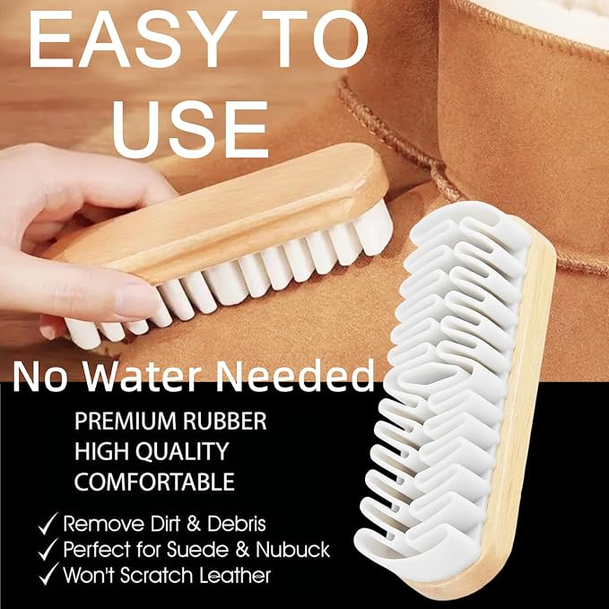 Crepe Suede Rubber Brush for Cleaning Snow Boots – 2025 Upgrade No Water Needed - Image 2