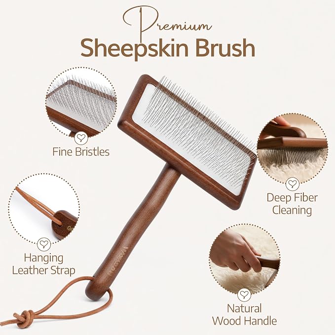 WaySoft Sheepskin Rug Brush - Image 4