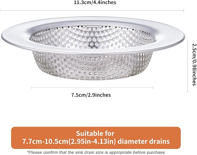 2pcs Kitchen Sink Strainer Stainless Steel, Kitchen Sink Drain Strainer - Image 7