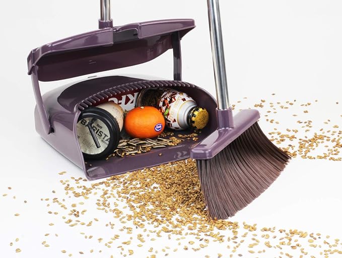 Broom and Dustpan Commercial Long Handle Sweep Set and Lobby Broom Upright - Image 5