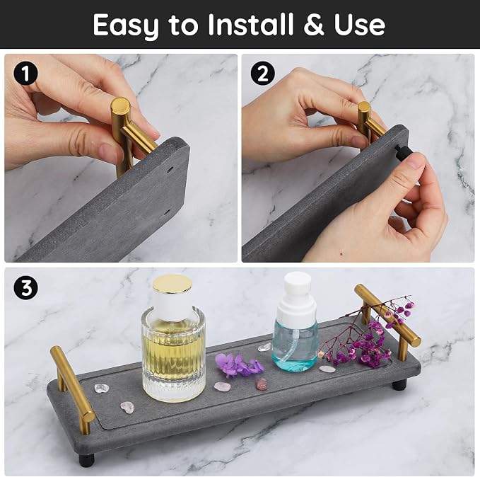 Segbeauty 12x4 Instant Dry Sink Caddy, Water Absorbing Stone Drying Tray - Image 5