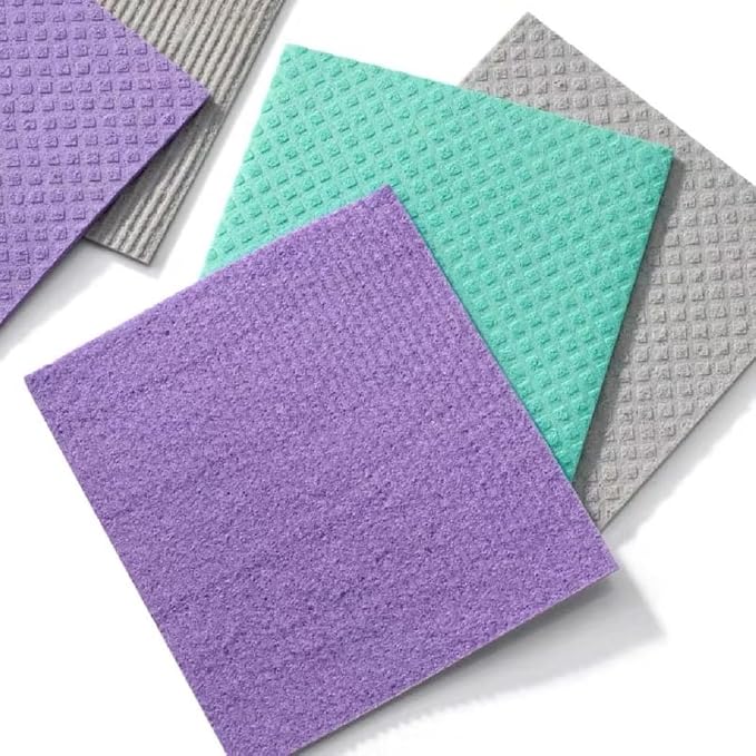 Reusable Cleaning Cellulose Sponge Cloths Absorbent Wipes Clean Kitchen Car - Image 2