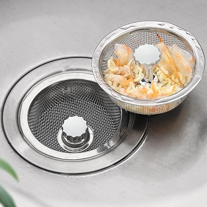 Kitchen Sink Strainer with Handle and Stopper Replacement Kitchen Sink Drain - Image 7