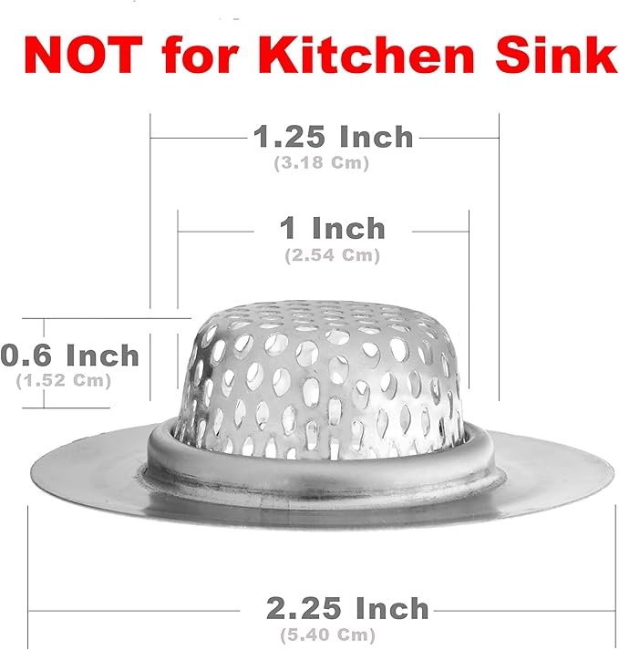 2 Pack - 2.25" Top / 1" Basket- Sink Strainer Bathroom, RV and Lavatory Sink - Image 2