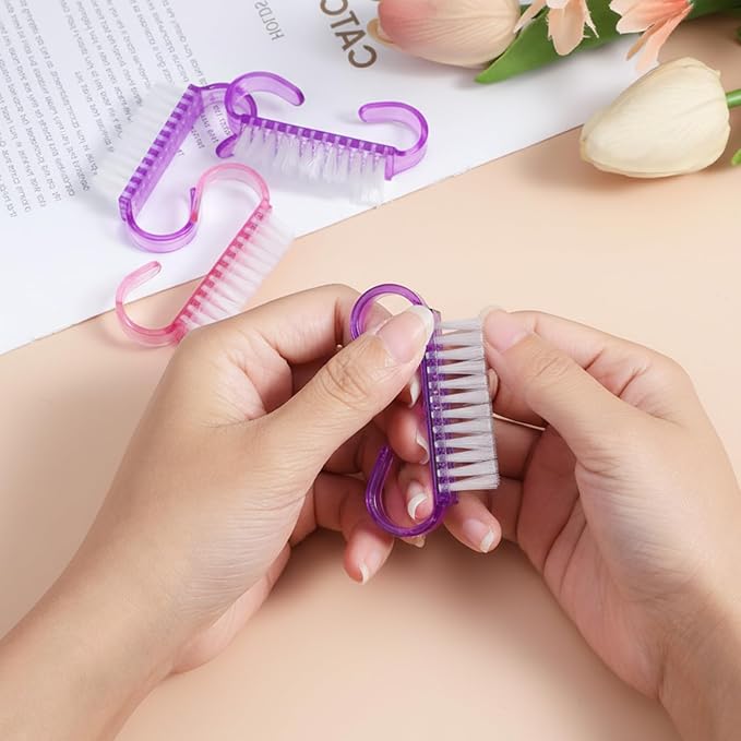 27Pcs Handle Grip Nail Brush Mini Nail Brushes Hand Fingernail Brush Colorful - Image 4