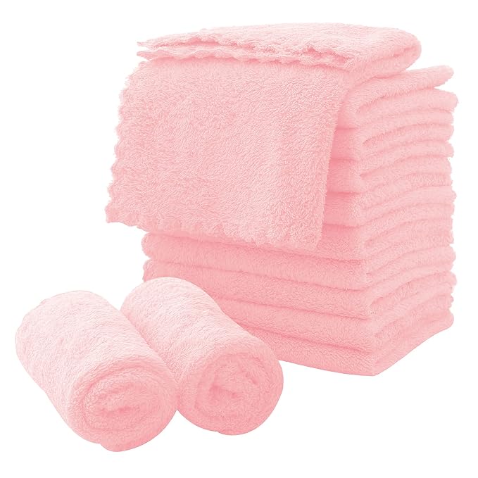 MOONQUEEN Microfiber Facial Cloths Fast Drying Washcloth 12 Pack by MOONQUEEN