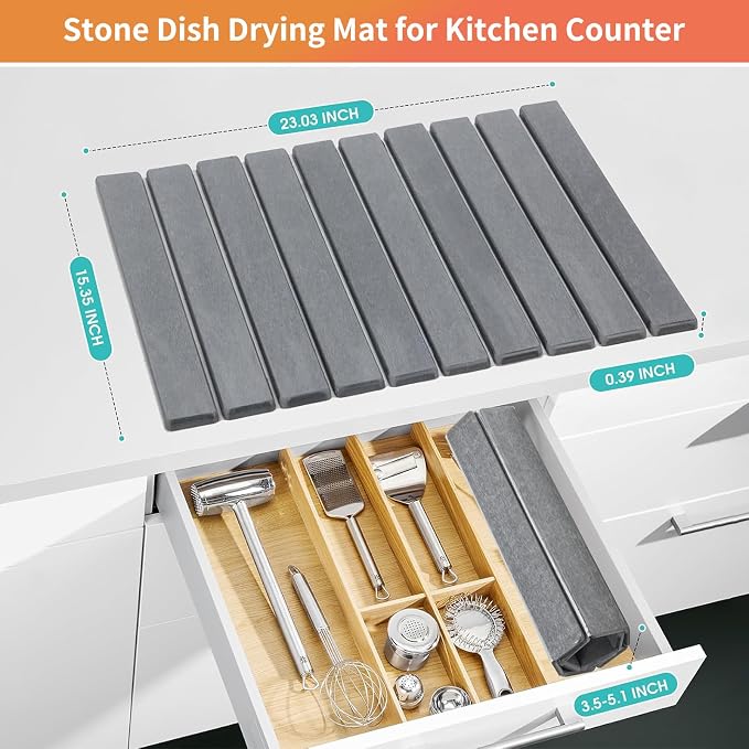 Diatomaceous Stone Dish Drying Mat - Image 3