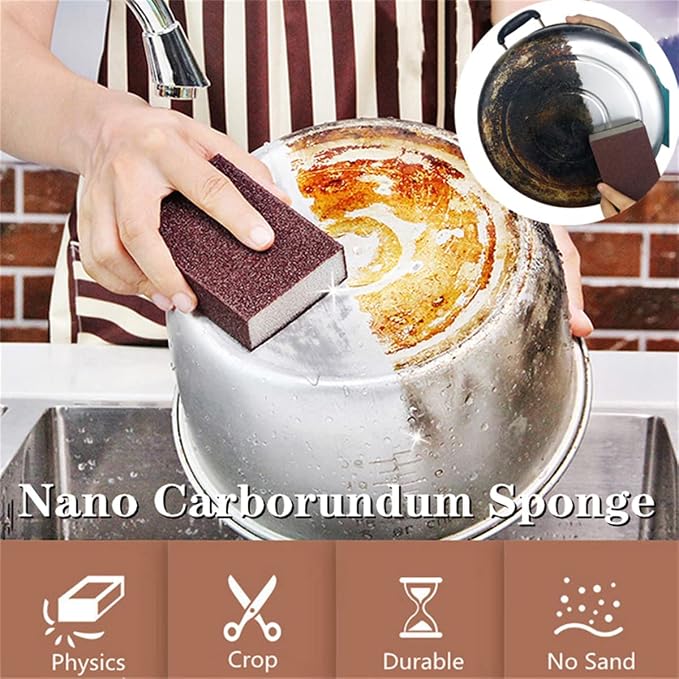 5 Pack Emery Magic Wipe Sponge, Nano Carborundum Sponge, Emery Sponge Brush - Image 2