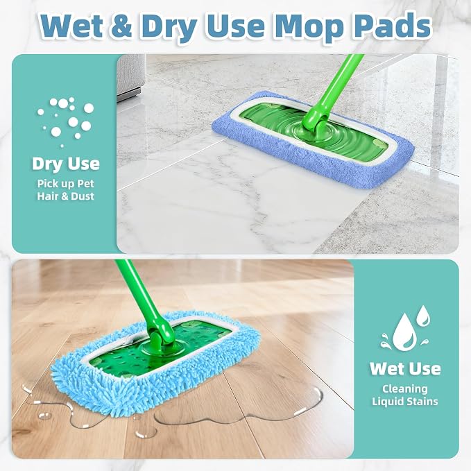 4 Pack Reusable Mop Pads Compatible - Image 5