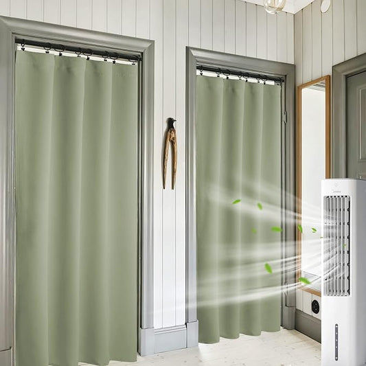 RYB HOME 84 inches Green Curtains by RYBHOME