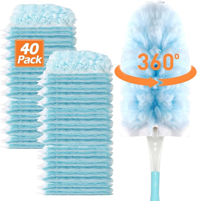 Heavy Duty Duster Refills for Swiffer Duster | 360° Unscented Disposable by EKACO