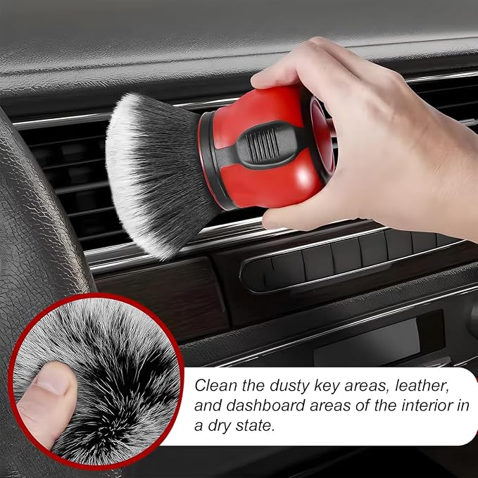 AUCELI Car Detailing Brush, Ultra Soft Auto Interior Dusting Brush - Image 3