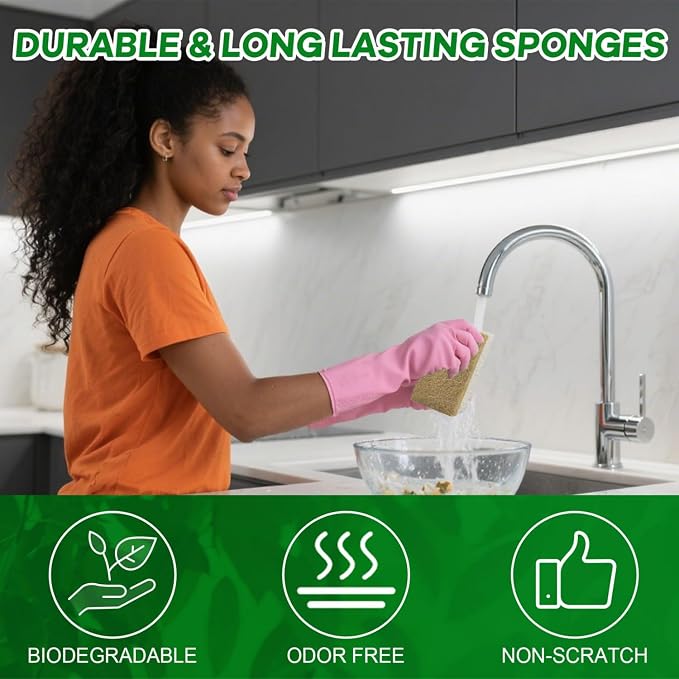 YoleShy Natural Sponges Kitchen Biodegradable Dish Sponge - Image 5