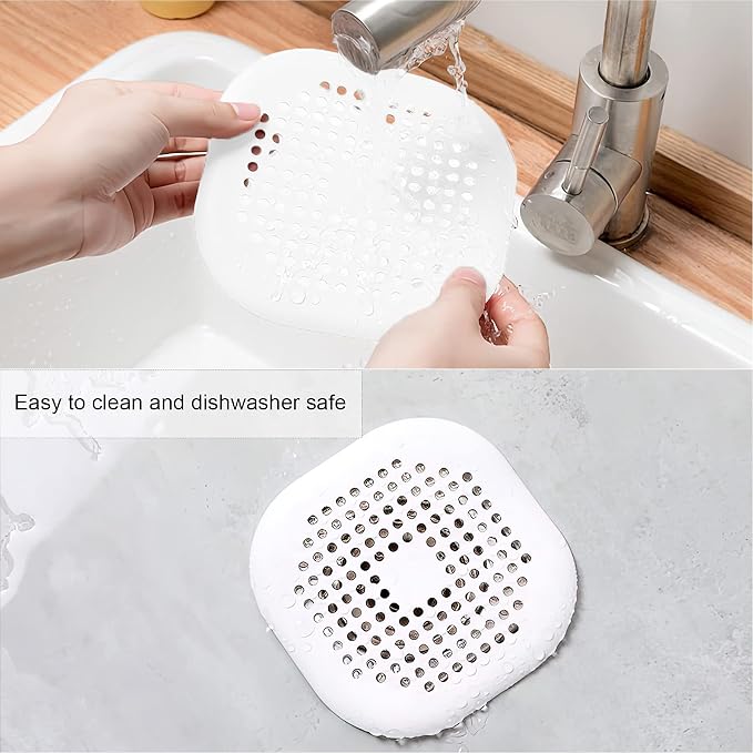 2 Pieces Shower Drain Hair Catcher Bathtub Stopper Home Drain Protectors Drain - Image 4