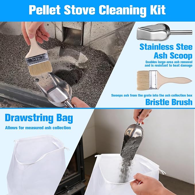 XANGNIER Pellet Stove Cleaning Kit, Pellets Stove Brush Cleaner Accessories - Image 3