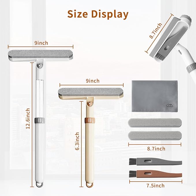 2 Pack 5-in-1 Extendable Window Squeegee - Image 4