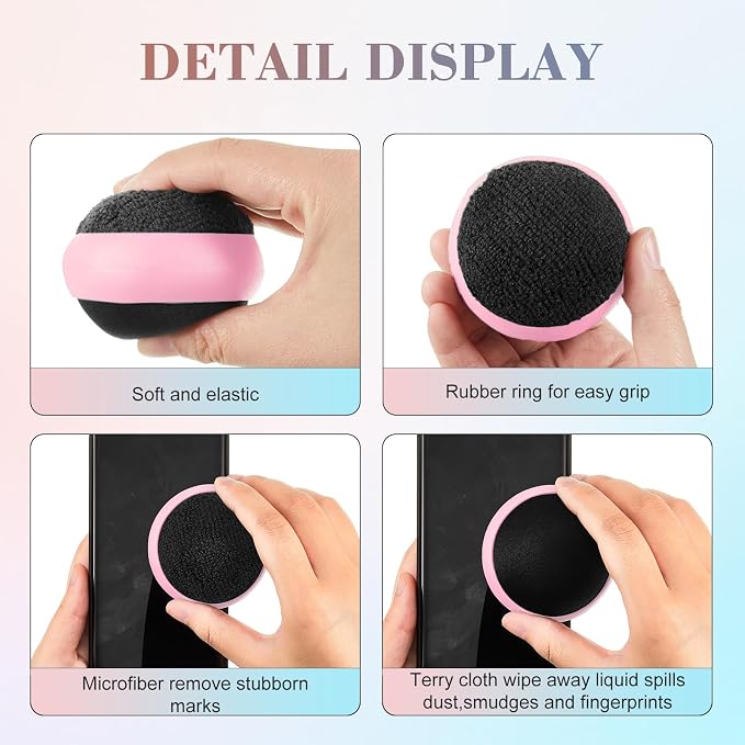 Suclain 4 Pack Touch Screen Cleaner Balls Phone Cleaning Ball Microfiber Touch - Image 3