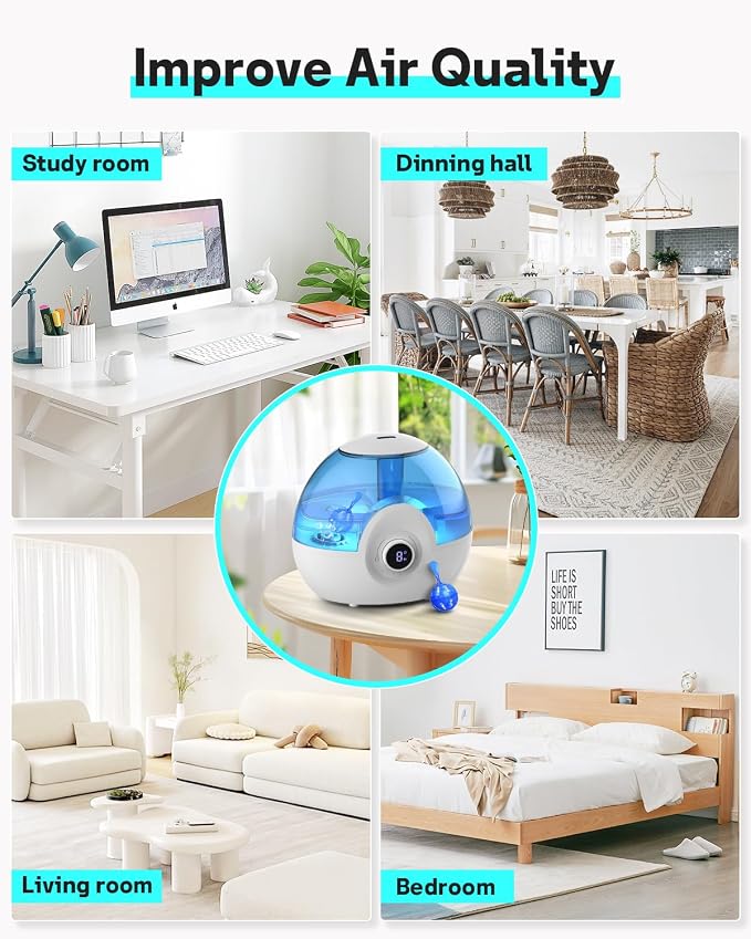 Leemone Humidifier Cleaner 6 Pack, Demineralization Cleaning Ball, Works in All - Image 7