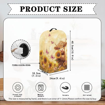 Calf Sunflower Blender Cover Kitchen Coffee Maker Cover Dust Protection Home Decor for Blender Food Processor juicer Easy to Install Kitchen Appliance Cloth Cover
