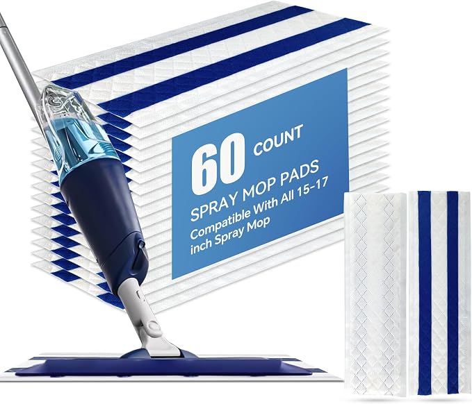 60 Count Ultrathick Microfiber Mop Pads Refills by DOCXCDO