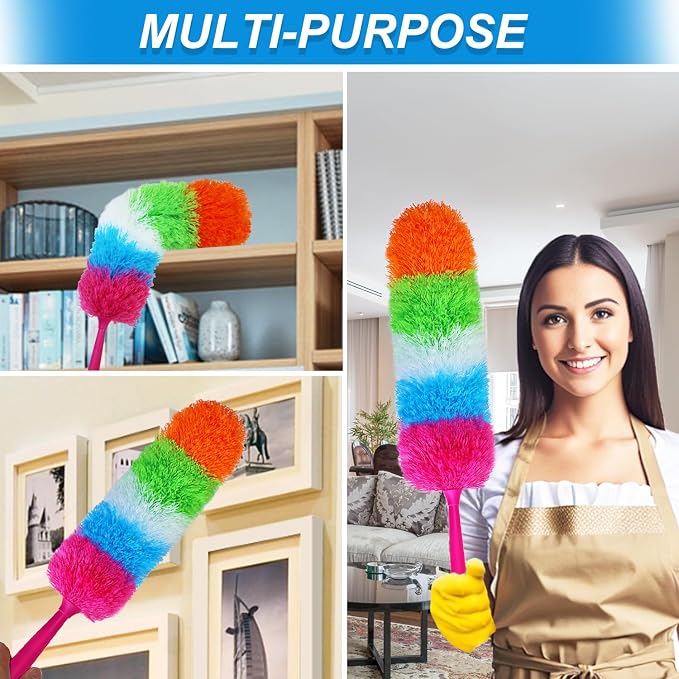 2 Pack Microfiber Hand Dusters, Bendable and Washable, Feather Duster - Image 4