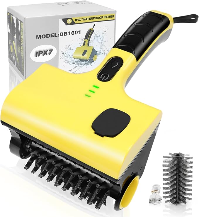 Power Grill Cleaner with Dual Brushes & Water Spray by YUKGAMS