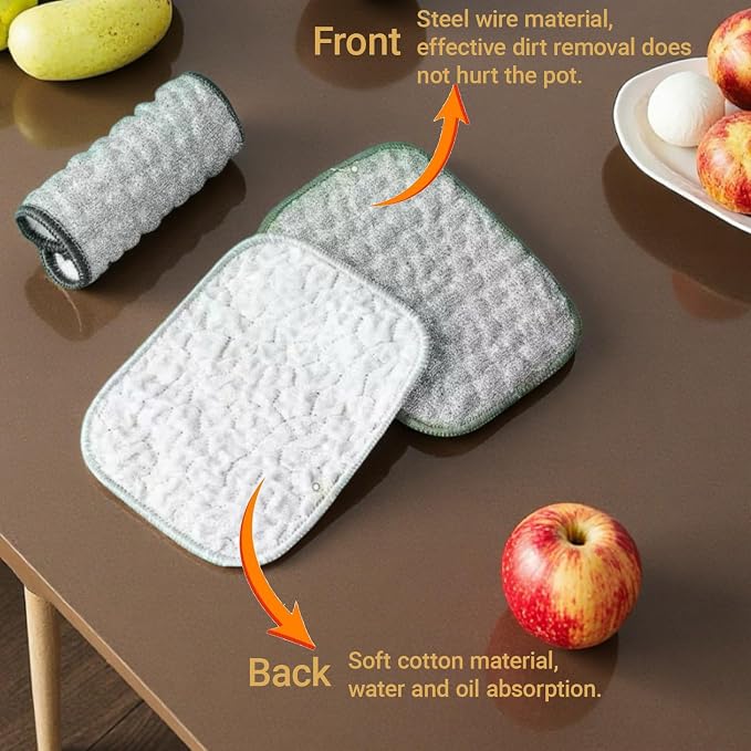 5PCS Double-Sided Thickened Wire Dishwashing Rags - Image 8