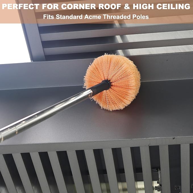 1 Pack Twist-On Cobweb Duster Head Brush – High Efficiency Spider Web Brush - Image 5