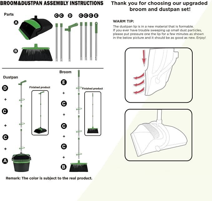 Green Broom with Dustpan Combo Set - Image 9