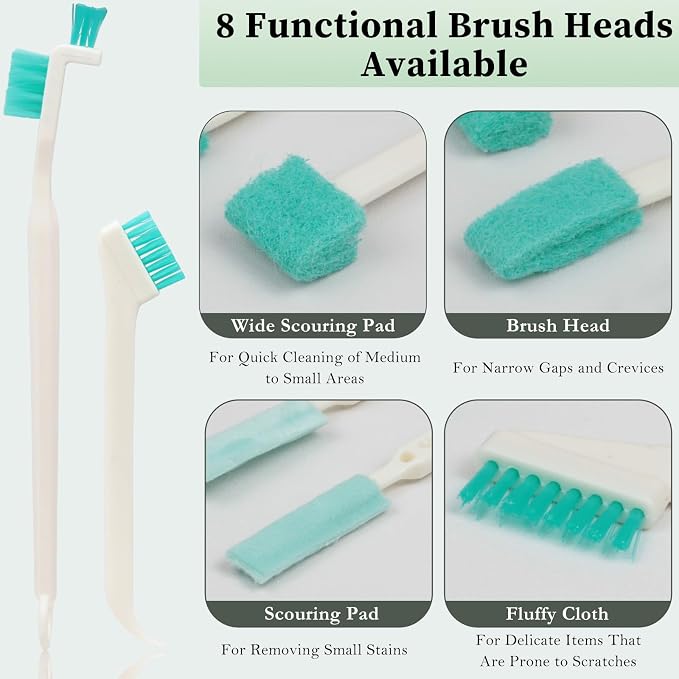 8-Piece Small Cleaning Brush Set - Image 4