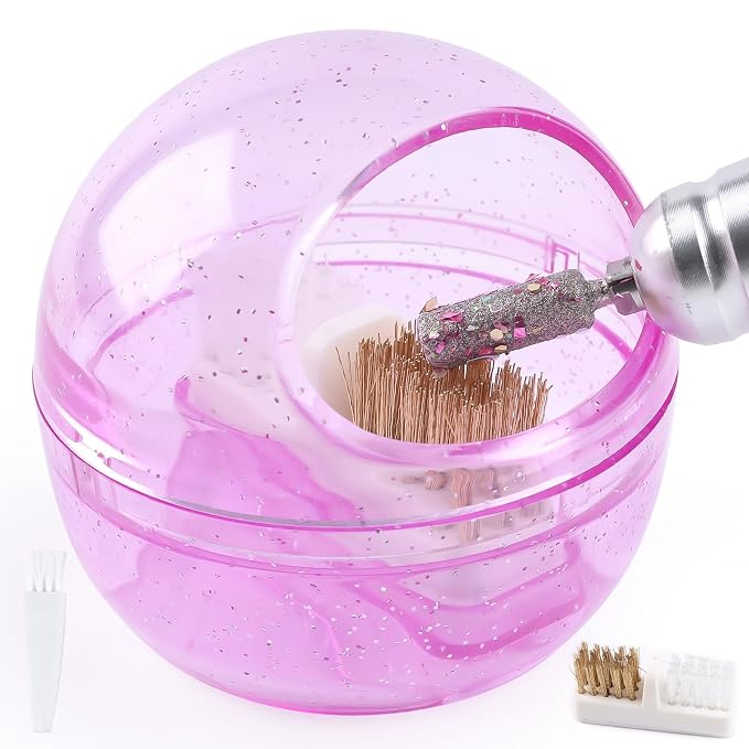 Nail Drill Bits Cleaner Brush Case Accessories, Nail Art Cleaner Tool Case by YINGJEE