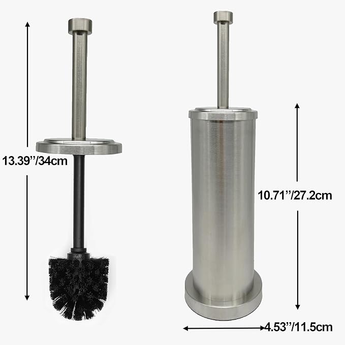 Brushed Nickel Toilet Bowl Brush - Image 2